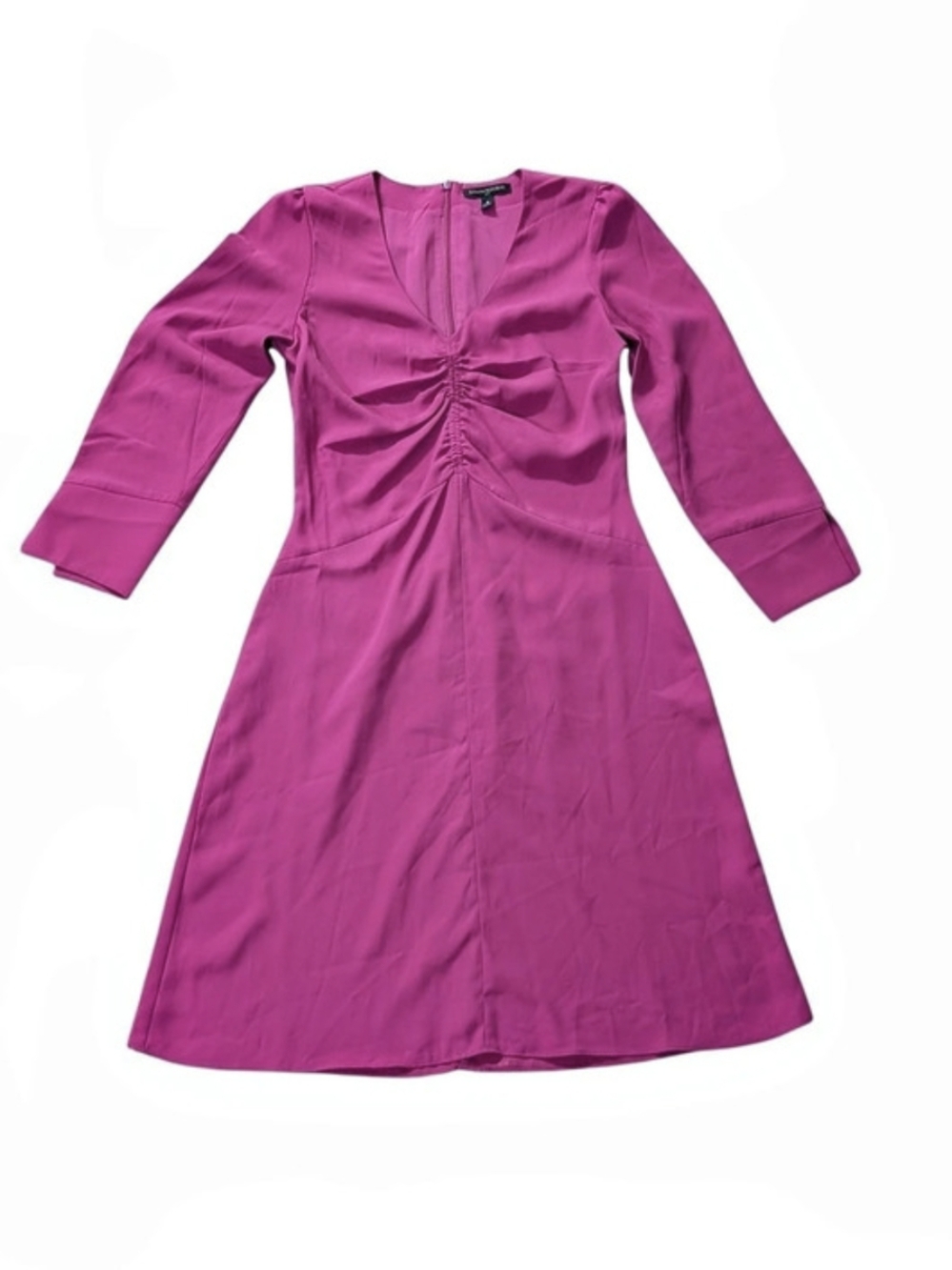Banana Republic Ruched Long Sleeve Dress in Pink Size 4